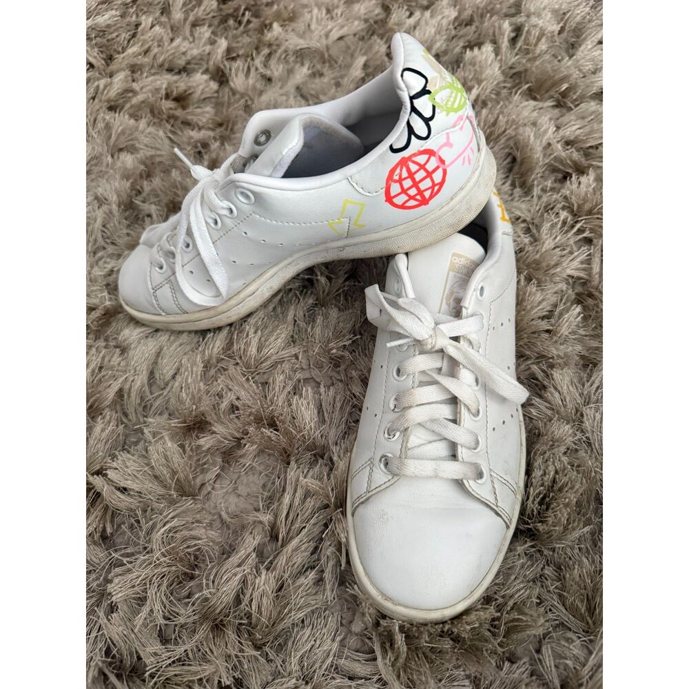 Adidas Stan Smith White Grafitti Sneakers Size 7.5